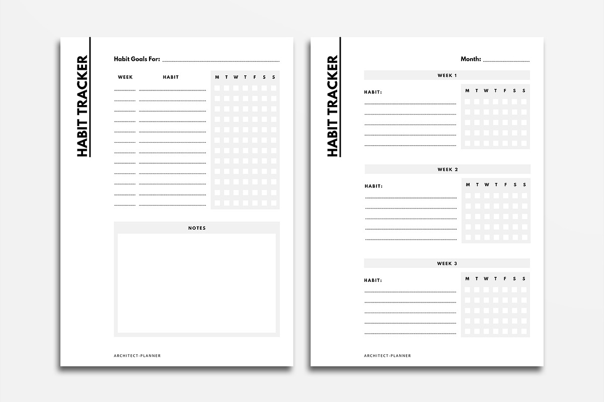 Architect Minimal Planner Template, a Stationery Template by velvetmade.designs (Photo 5 of 13)