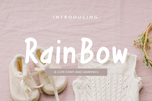 Rainbow Font And Graphics