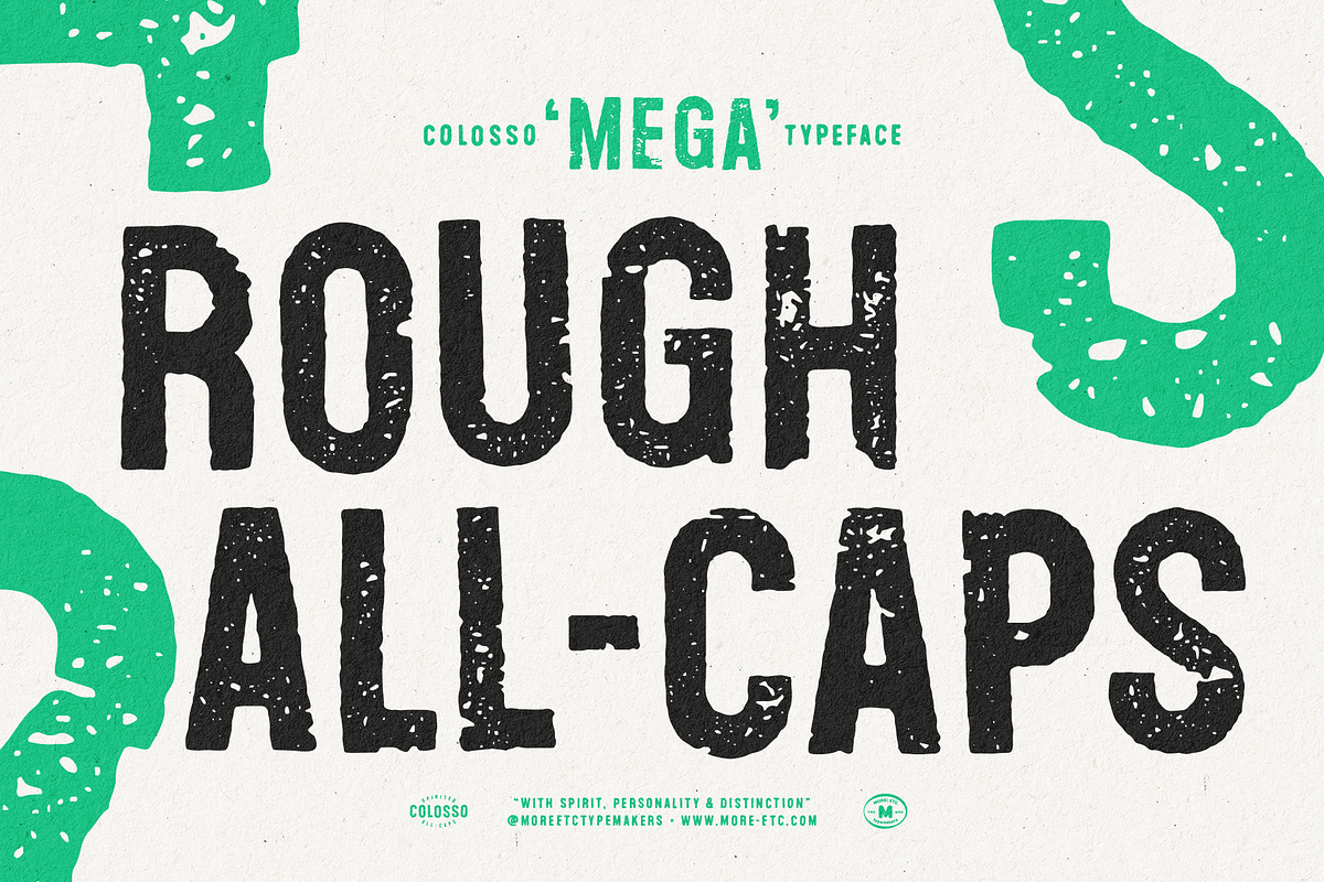Colosso Mega Display Font, a Sans Serif Font by More Etc. Studios (Photo 3 of 13)