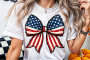 Retro USA Flag Bow PNG, a Seasonal Illustration by Sublimation Artist (Thumbnail 6 of 9)