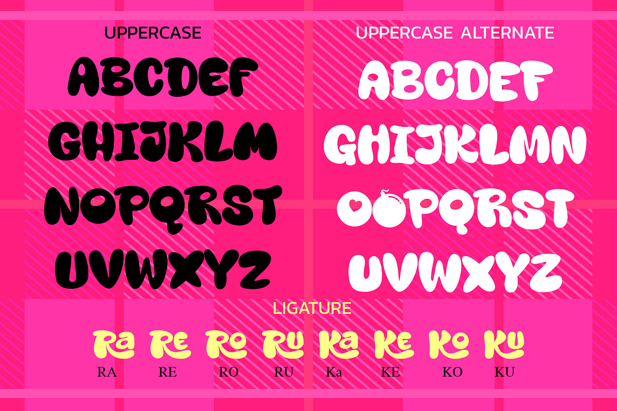 LoveXXBomb, a Sans Serif Font by BBtypeStudios (Photo 6 of 7)