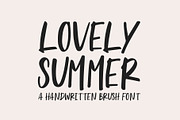 Lovely Summer A Brush Font, a Handwritten Font by Prestige Artsy Studio (Thumbnail 1 of 8)