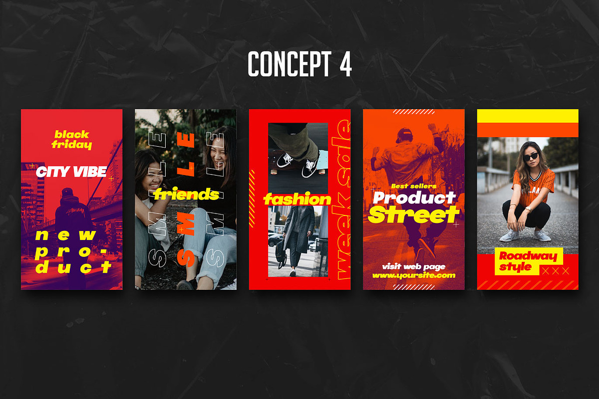 Urban Instagram Story PSD Templates, a Social Media Template by Giraffe Design Studio (Photo 5 of 21)