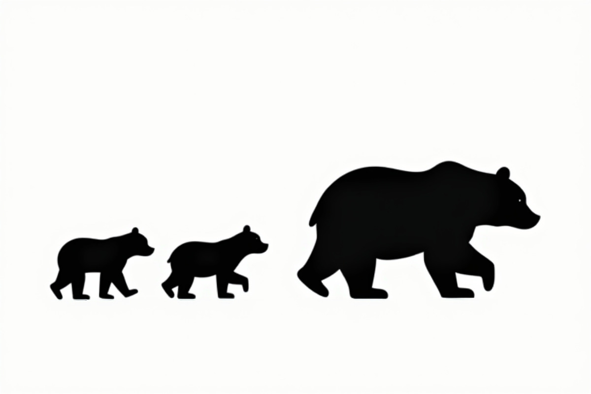 Bear Family Silhouette Bundle, an Illustration by jahid234 (Photo 7 of 9)
