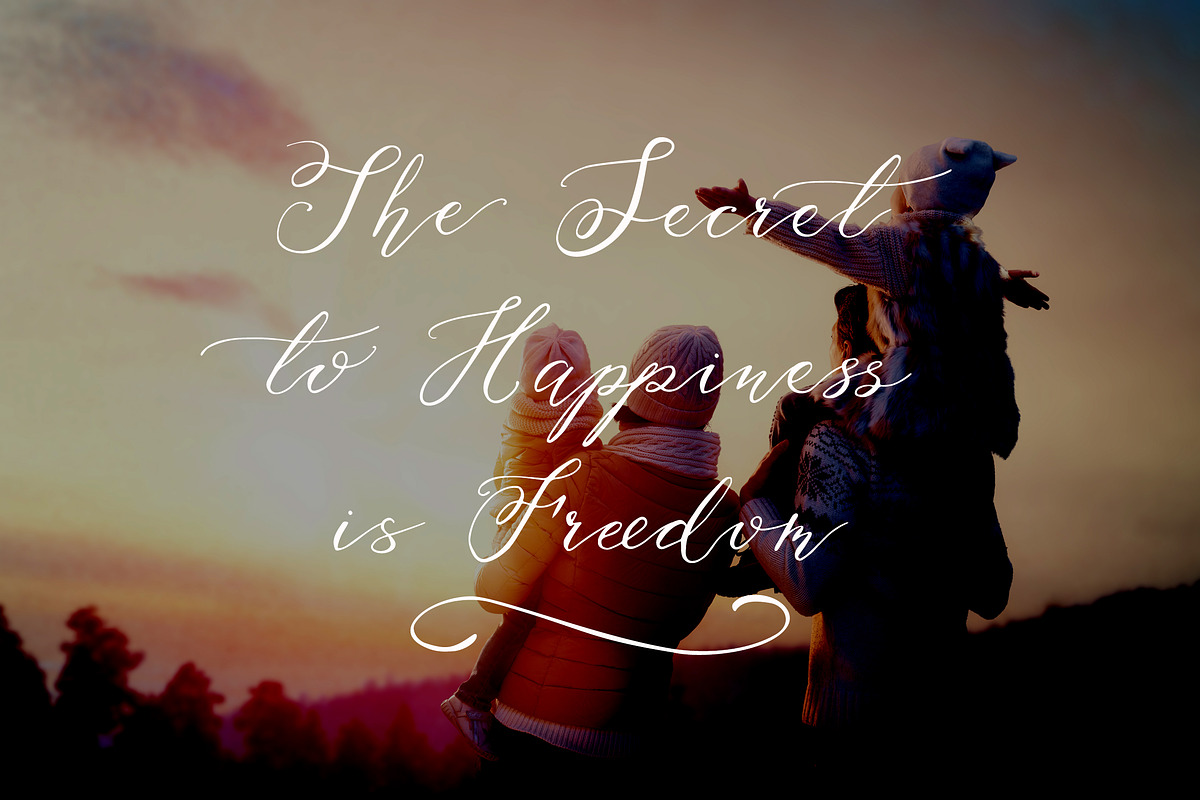 Serenity & Olivia Calligraphy Font, a Script Font by Fine Art Design Studio (Photo 19 of 19)