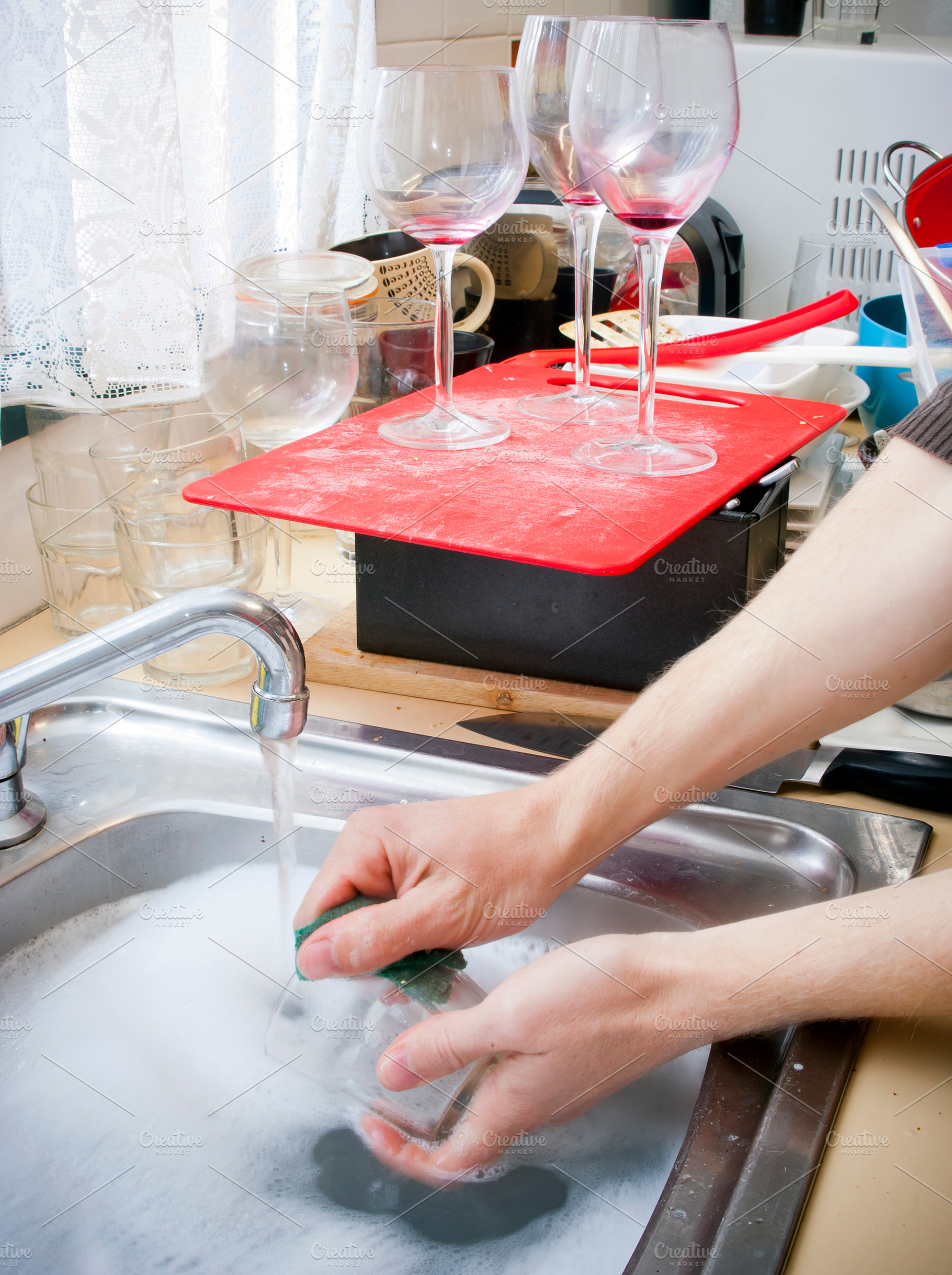 Cleaning Dishes Housework, a Food & Drink Photo by THP Creative