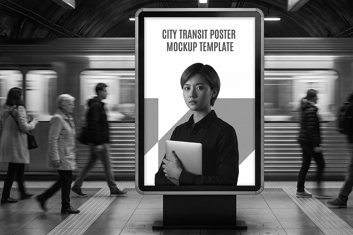 Metro Billboard Poster Mockup, an Advertising Mockup by graphypix (Photo 4 of 4)