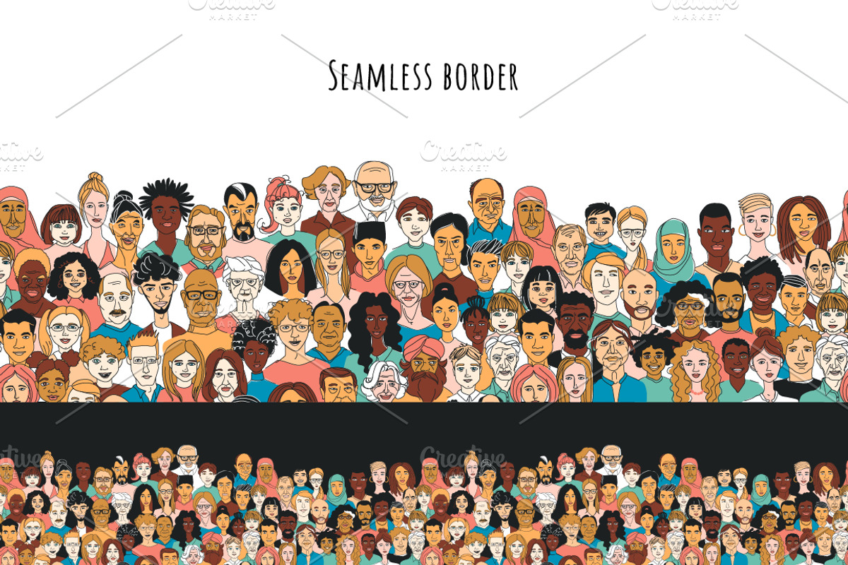 People of the World Pattern, a Person Illustration by VasilkovS (Photo 5 of 8)