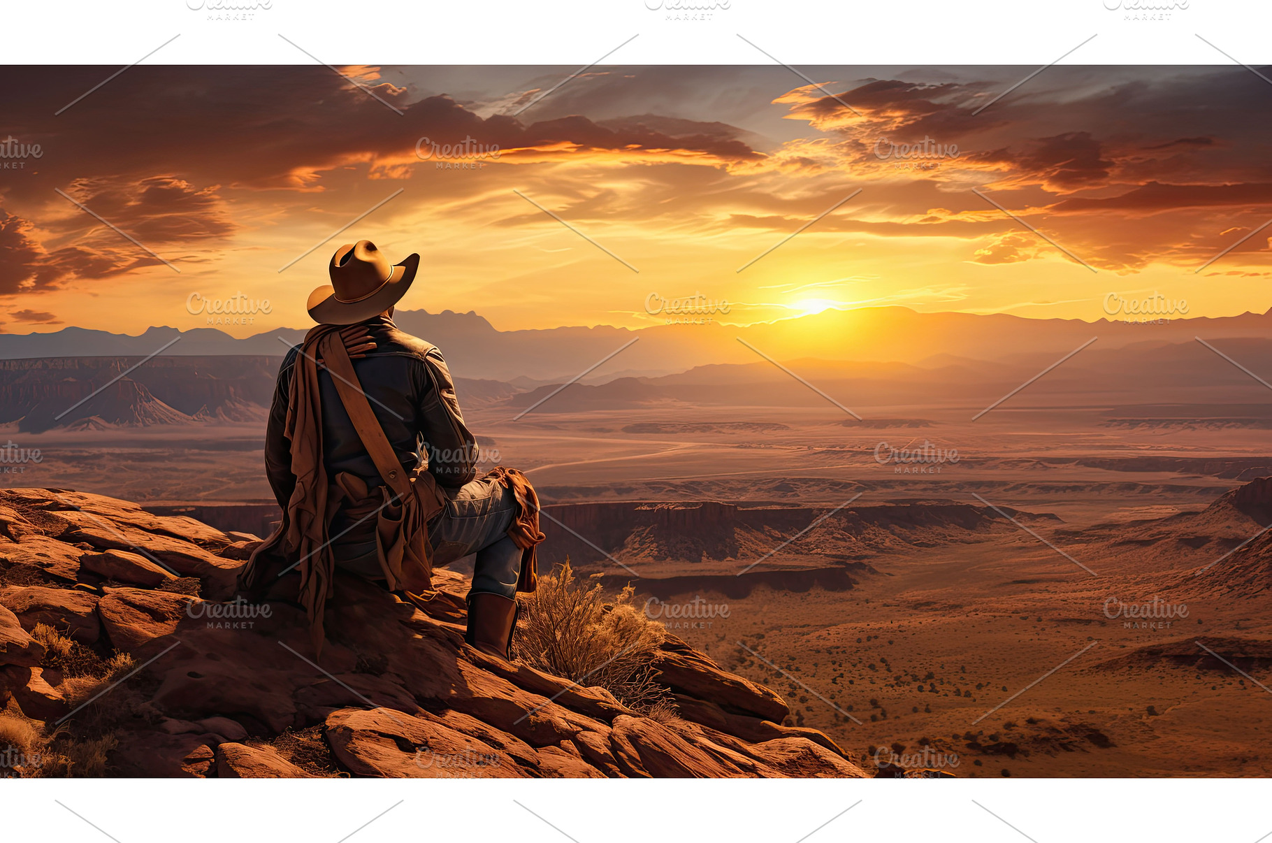 western cow boy ai generated, an Animal Photo by pikepicture