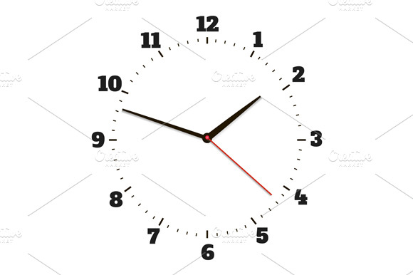Round office clock set preview 3
