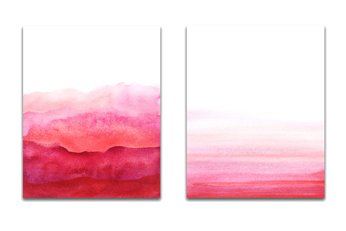 red watercolor ombre backgrounds, a Texture Graphic by GraphicRain (Photo 5 of 5)