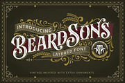 Beardsons - Layered Font, a Font by Arterfak Project