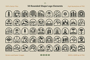 Circle and Rounded Logo Elements, an Outline Icon by Dordar.Lab (Thumbnail 4 of 6)