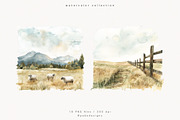 Farm Landscape, a Decorative Illustration by PeDe Designs (Thumbnail 2 of 20)