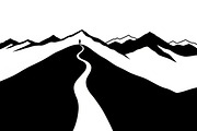 Mountain Landscape Silhouette Set, an Object Illustration by Designer_Momina (Thumbnail 4 of 9)