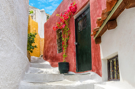 Old street in Anafiotika, Athens, an Architecture Photo by Lopatin Photo
