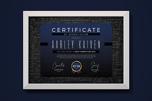 Mathematics Certificate, a Stationery Template by Aarley Kaiven