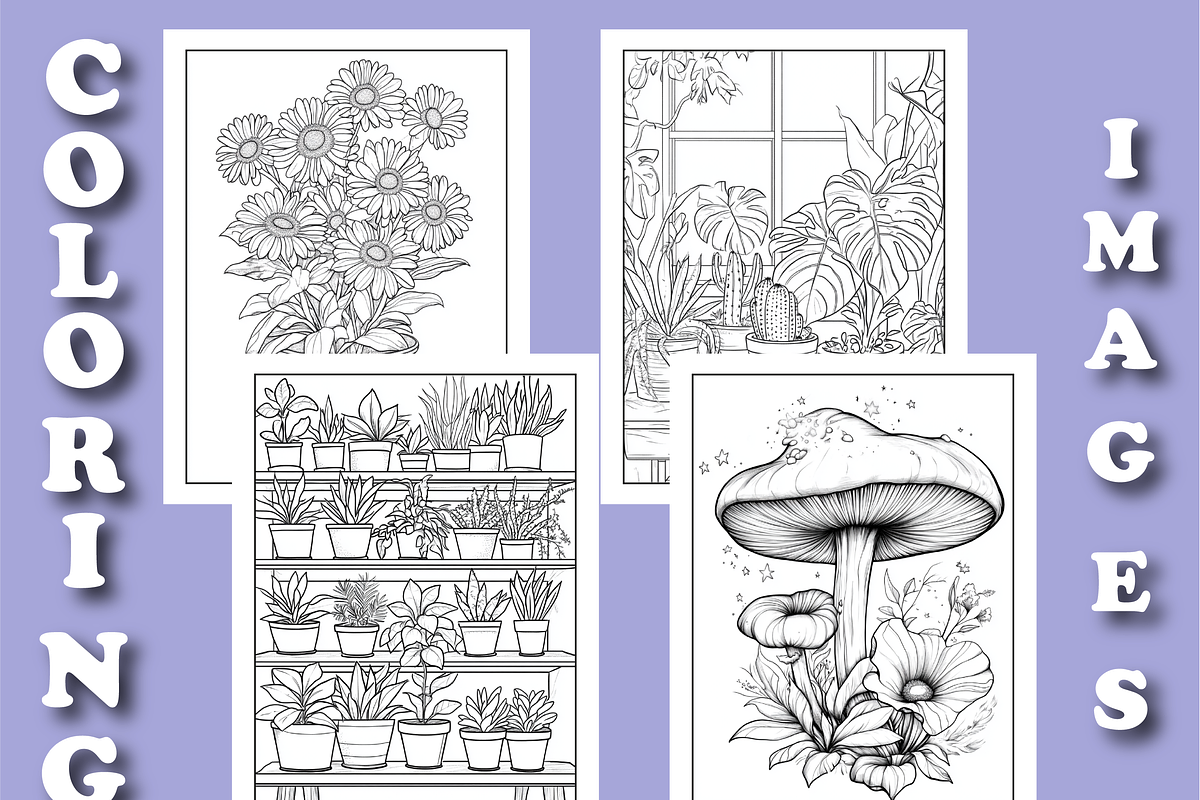 Botanical Bliss Coloring Book, a Decorative Illustration by Design Zone (Photo 2 of 5)