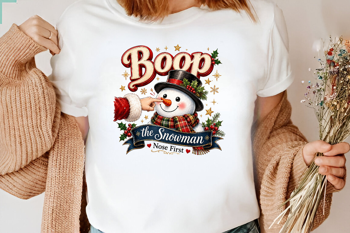 Boop the Nose Snowman PNG, a Seasonal Illustration by CraftArtStudio (Photo 3 of 4)