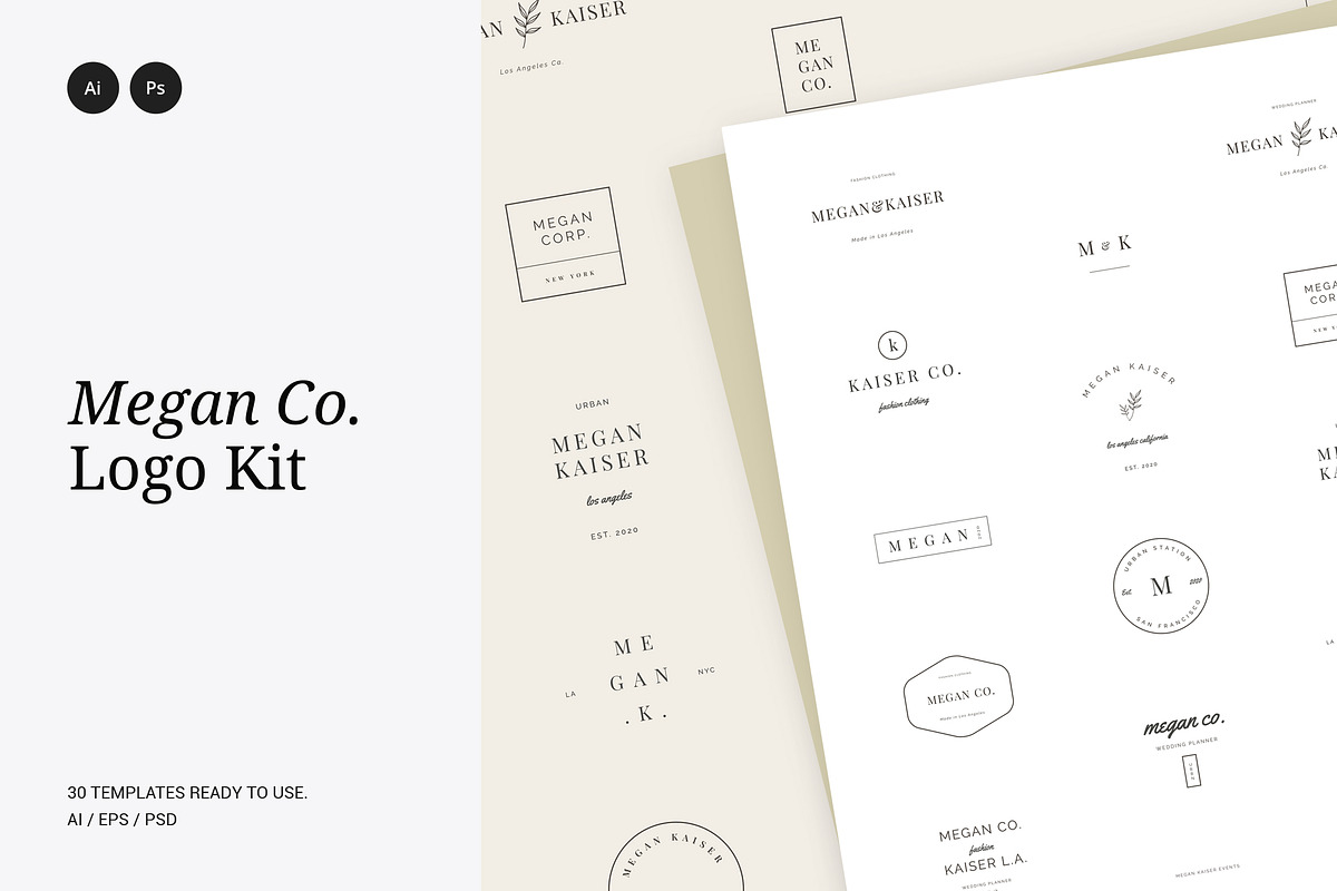 Megan Co Logo Kit, a Branding & Logo Template by Design District (Photo 1 of 12)