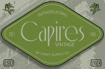 Capires Vintage, a Sans Serif Font by Craft Supply Co.