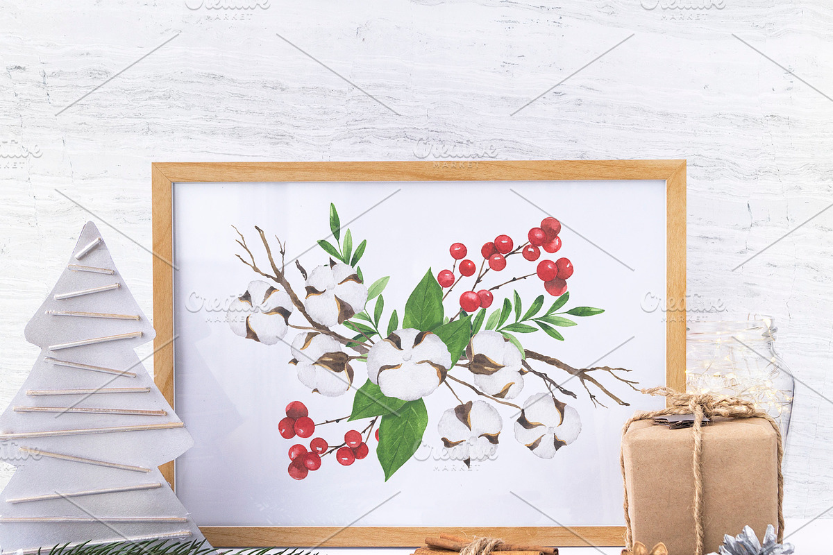 Christmas plant collection, an Illustration by Watercolor & sketches (Photo 7 of 9)