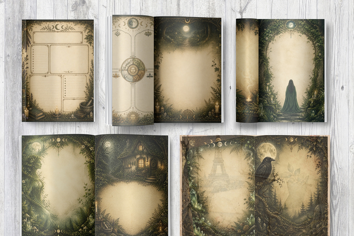 Sacred Pagan Journal Pages, a Background Graphic by LA Design (Photo 7 of 9)