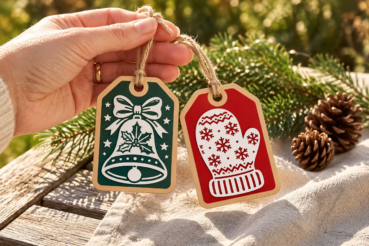 3D Christmas Tag Laser Cut SVG, an Object Graphic by Canvas Craft