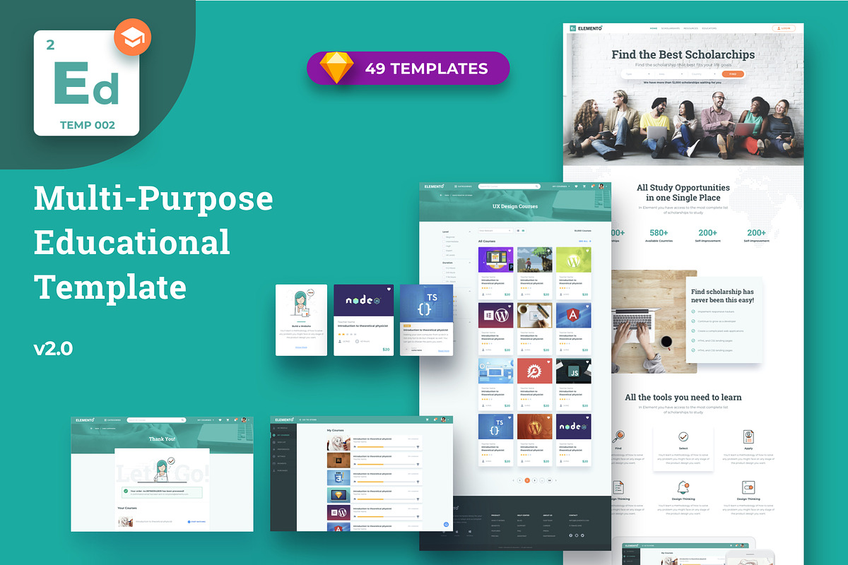 Education Multi-Purpose Template, a Landing Page Template by UI Design Resource (Photo 1 of 16)