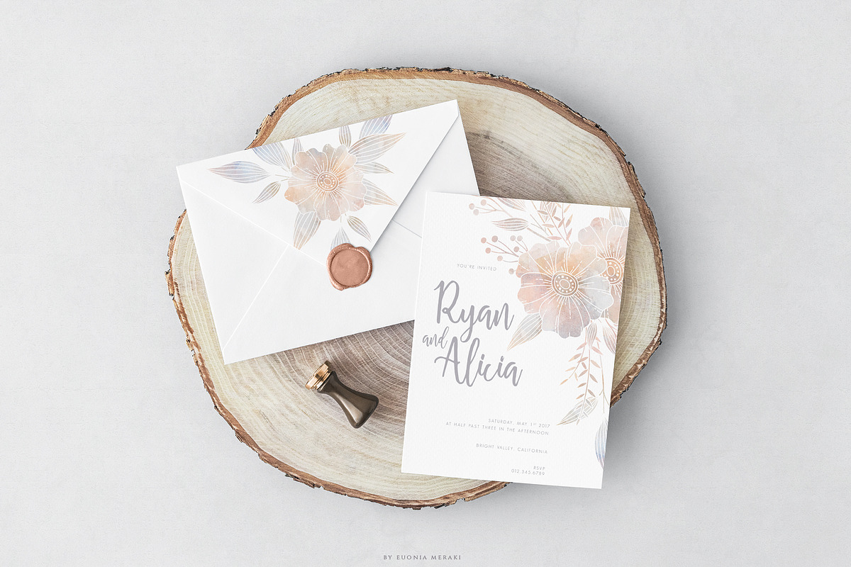 MISTY - Floral Graphics and Monogram, an Illustration by Euonia Meraki (Photo 12 of 16)