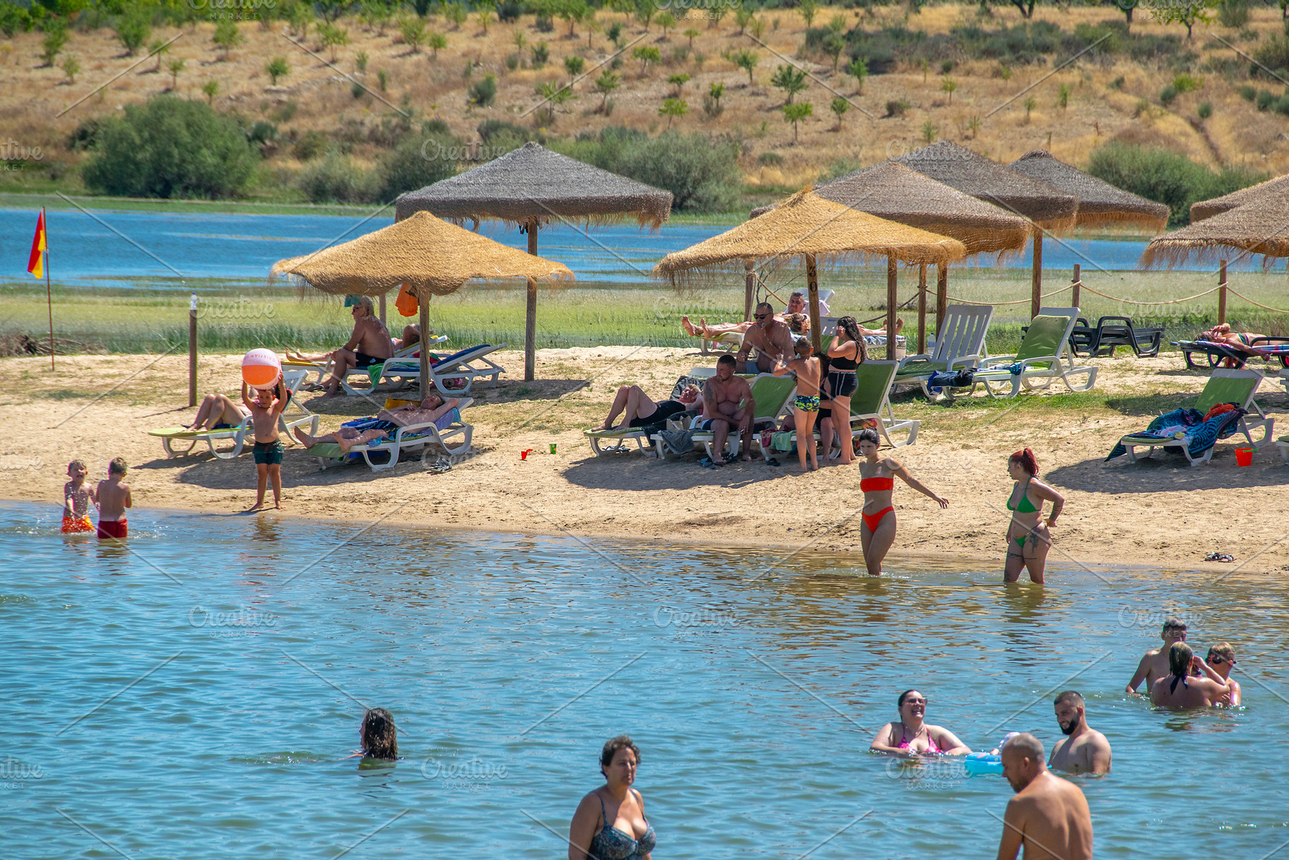 Albufeira do azibo river beach landscape, portugal, a Person Photo by DanFLCreativo