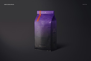 Coffee Bag Mockup Set Glossy