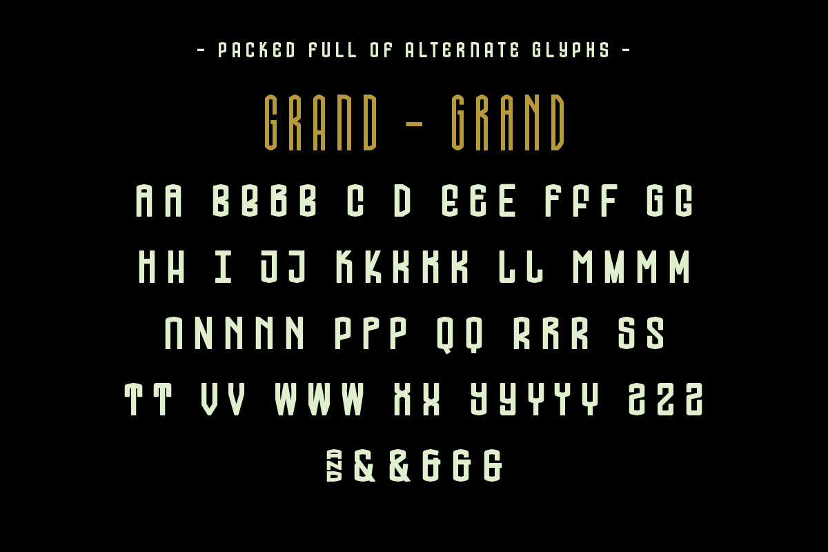Hard Grind Industrial Font Set, a Sans Serif Font by Price Foundry (Photo 9 of 15)
