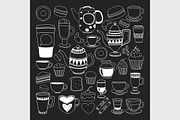 7 vector templates (jpg+eps) Coffee, a Pattern Graphic by Art Loft (Thumbnail 7 of 8)