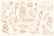 Jungle Animals Vector & Pattern Set, an Animal Illustration by Annakaroline (Thumbnail 3 of 10)
