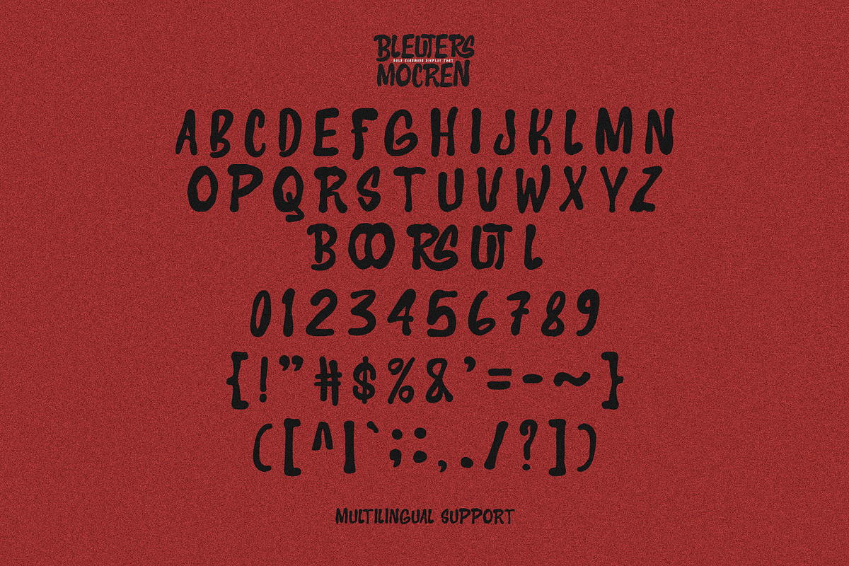 Bleuters Mocren Handmade Display, a Handwritten Font by Maulana Creative (Photo 7 of 8)