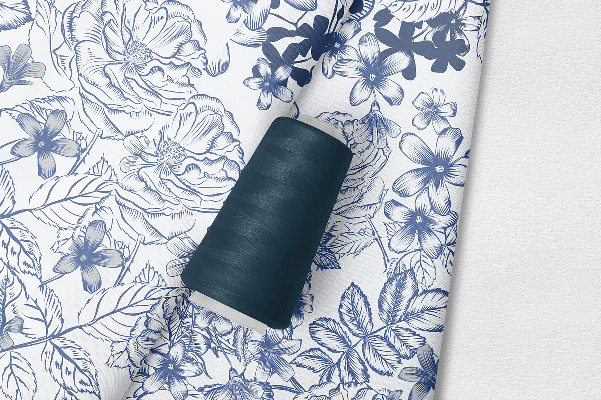 TOILE DE JOUY vector patterns set, a Pattern Graphic by FleurArt (Photo 5 of 9)