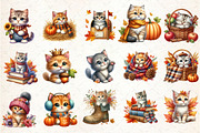 Watercolor Autumn Kitten Clipart, an Illustration by Rose Art (Thumbnail 3 of 3)