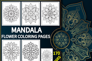 Mandala Flower Coloring Book Page, a Healthcare Illustration by Design Station