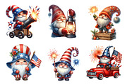 Watercolor Patriotic Gnome Clipart, an Illustration by CreationArt (Thumbnail 4 of 5)