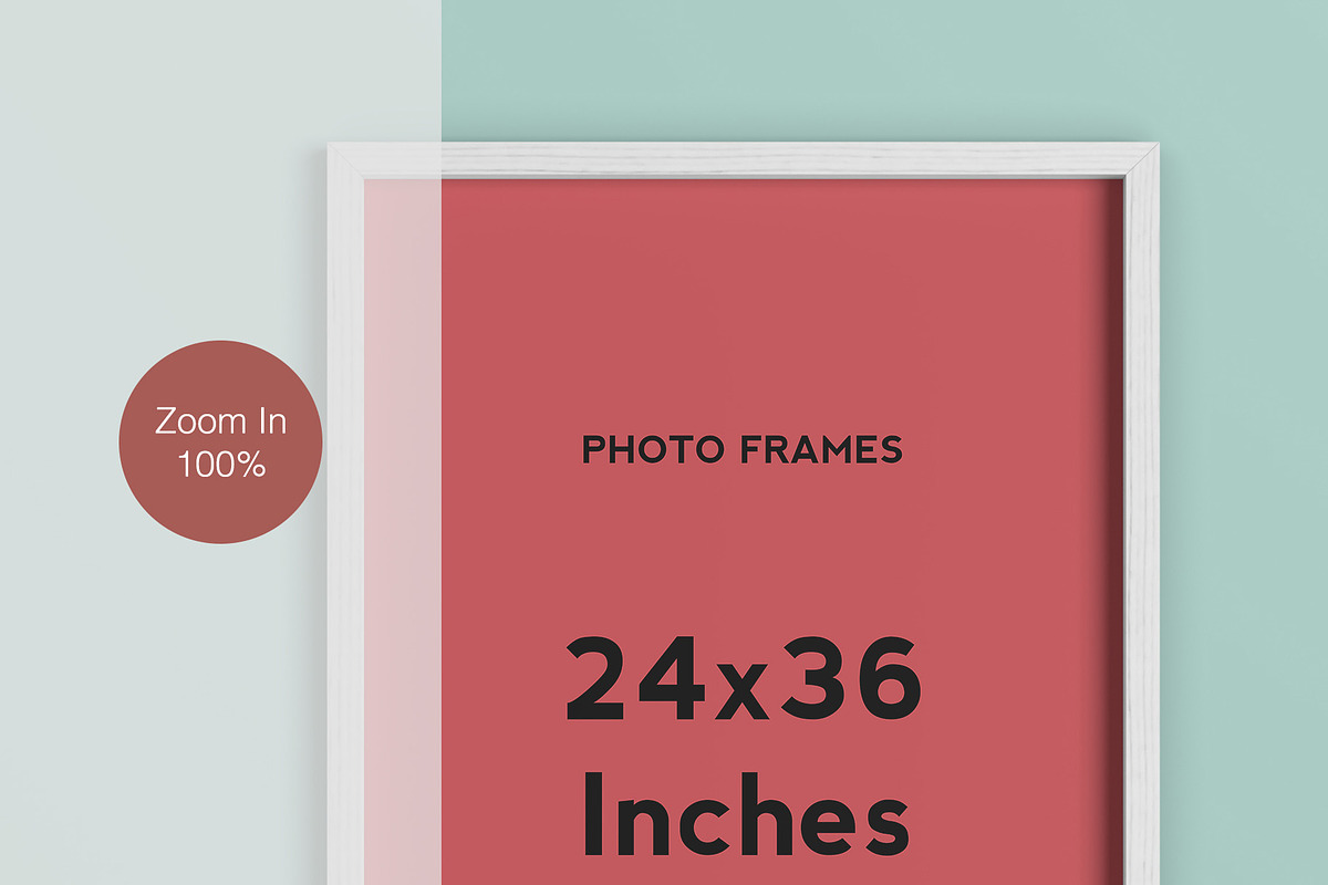 24x36 Inches Frames Mockup, a Household Mockup by graphiccrew