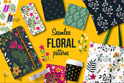 Seamless Floral patterns, a Pattern Graphic by The Odd Seed (Thumbnail 1 of 9)