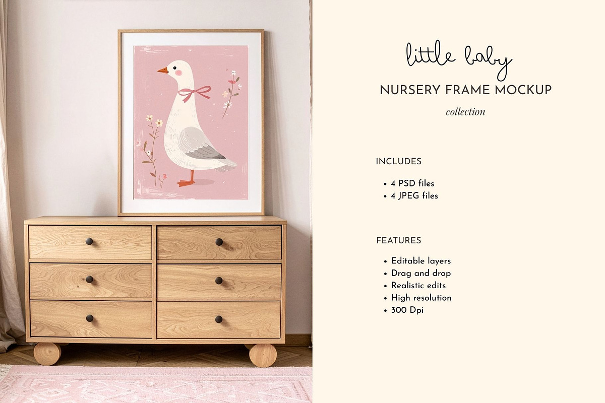Nursery Frame Mockup Bundle, a Household Mockup by Coco & Cub Studio (Photo 4 of 6)