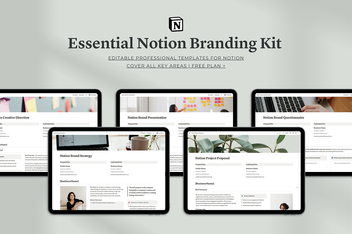 Essential Notion Branding Kit, a Templates & Theme by SelwynGoodman (Photo 1 of 11)