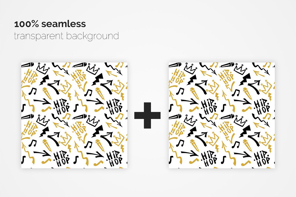 Rap Music Seamless Patterns, a Pattern Graphic by 3Y_Design (Photo 3 of 6)