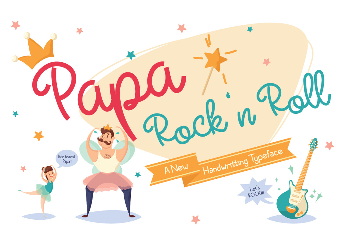 Papa Rock n Roll, a Handwritten Font by Lunabi (Photo 1 of 5)