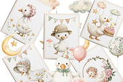 Baby White Goose Birthday Png, an Illustration by JackArt (Thumbnail 2 of 6)