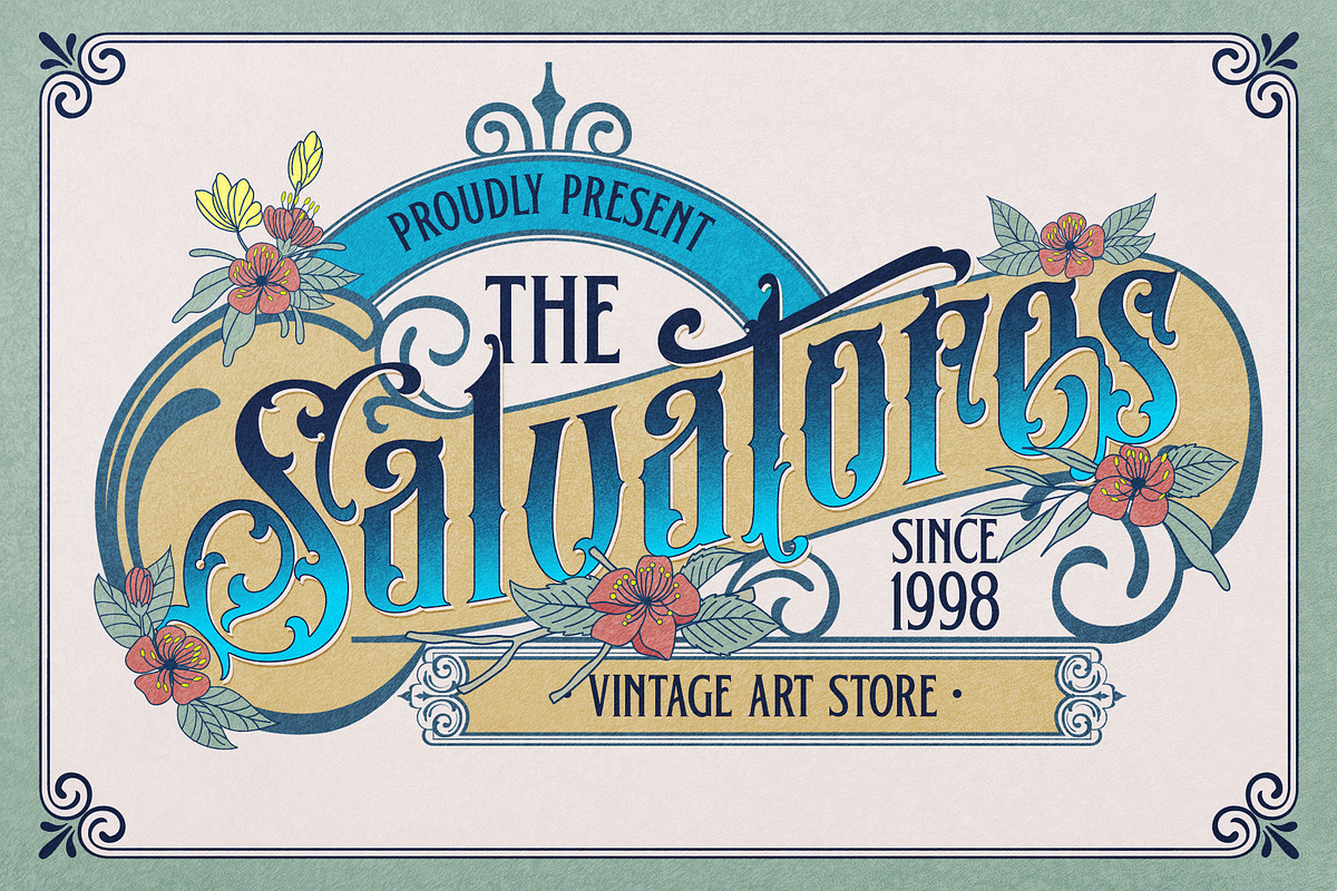 Soft Mouth Victorian Typeface, a Blackletter Font by alit design (Photo 4 of 24)