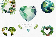 Earth day Watercolor Clipart PNG, an Object Graphic by MyLittleMeow (Thumbnail 1 of 6)