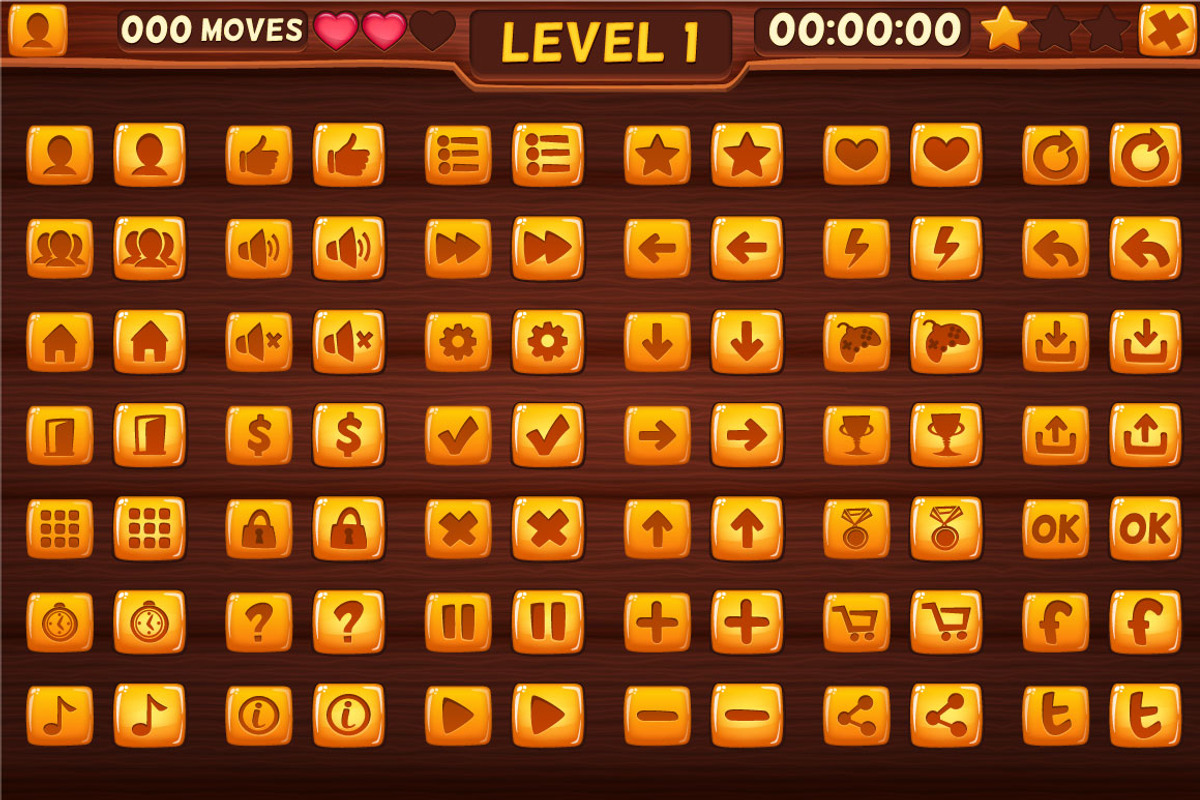 Cartoon Game GUI Pack, a Templates & Theme by SHMEL_Studio (Photo 4 of 4)